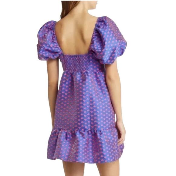 NWT! Lilly Pulitzer Nelle Heart Jacquard Mini in Borealis Blue Lovesick - Size 4 - Picture 5 of 9